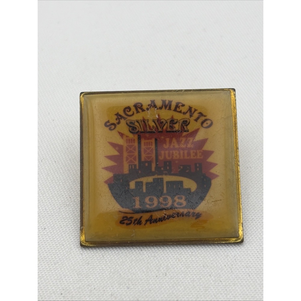 1998 USPS Jazz Jubilee Sacramento California 25th Anniversary Lapel Hat Pin